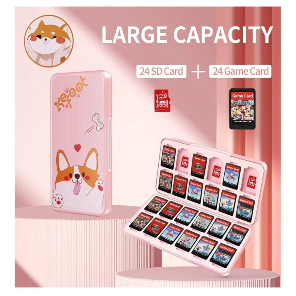 Kawaii Nintendo Switch Game & Micro SD Holder (24 spaces) (SKU: 115MI) - Picture 8 of 12